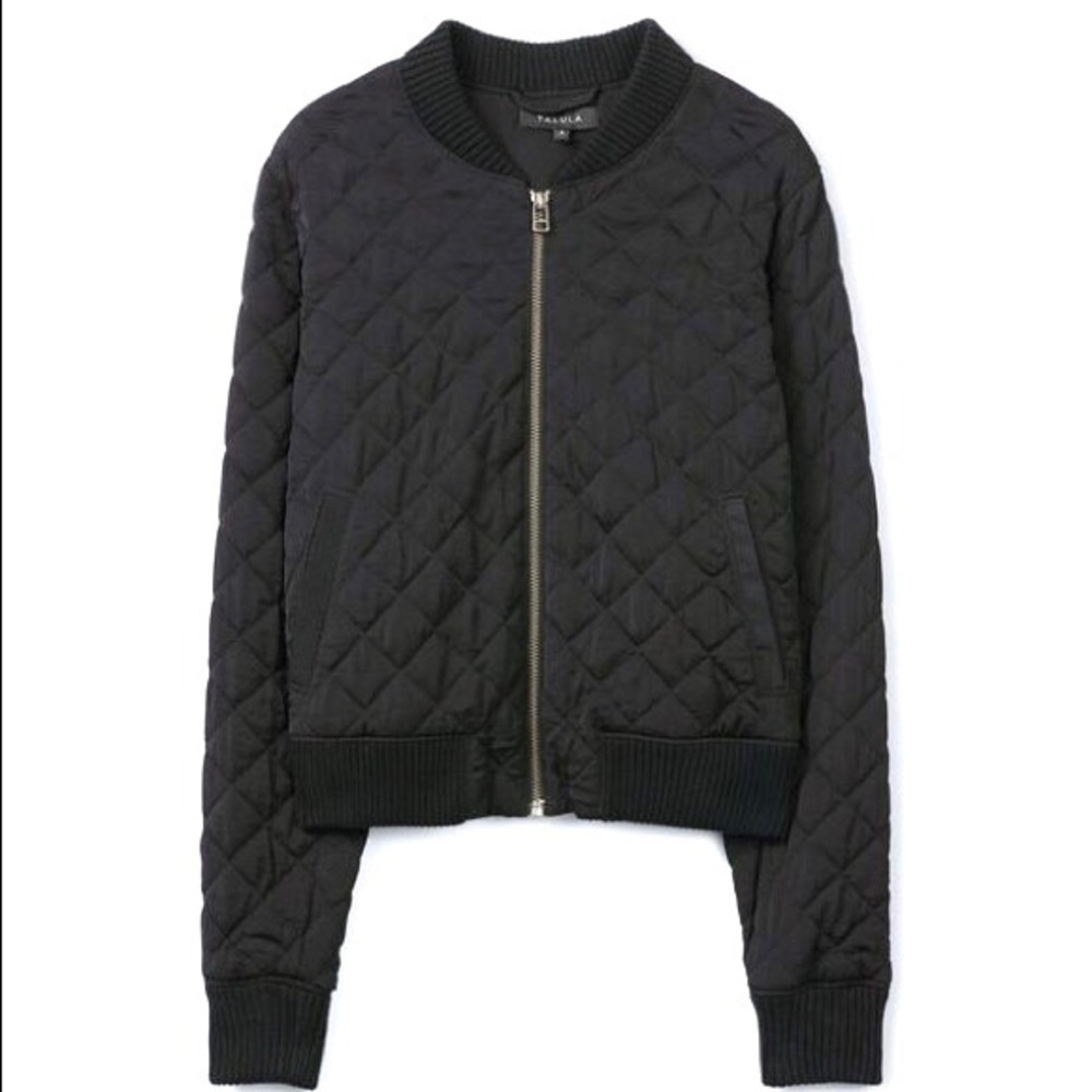 ARITZIA Wilfred Free Quilted Bomber Jacket Black S